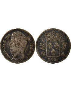 Charles X 1/4 franc Argent 1827 A - Paris
