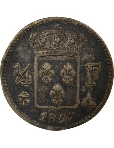 Charles X 1/4 franc Argent 1827 A - Paris