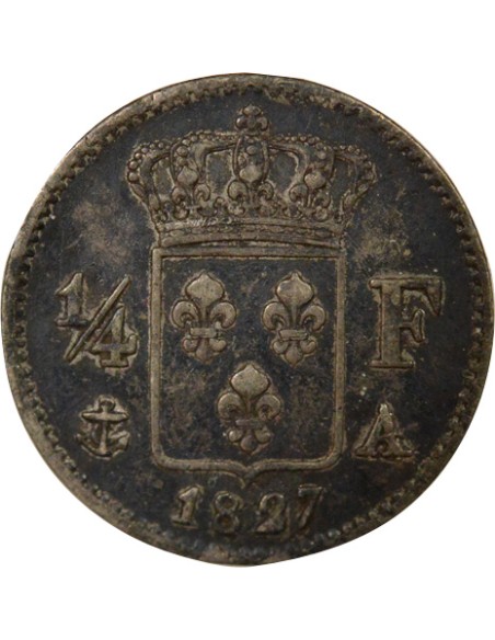 Charles X 1/4 franc Argent 1827 A - Paris
