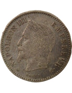 Napoléon III Tête Laurée 20 centimes Argent 1867 A - Paris 2