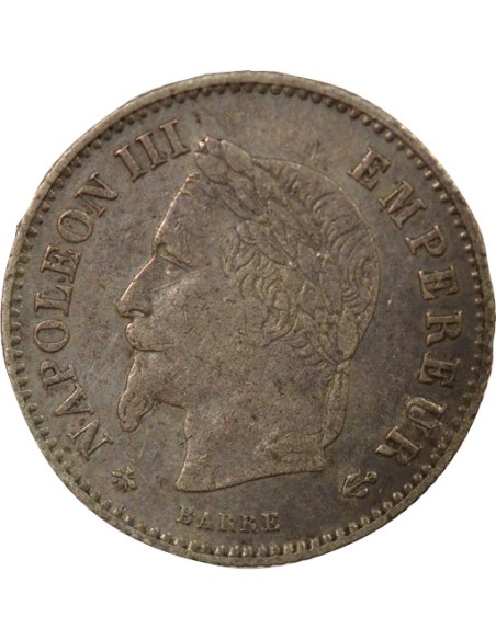Napoléon III Tête Laurée 20 centimes Argent 1867 A - Paris