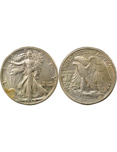 USA Liberty Walking 1/2 dollars Argent 1942 Philadelphie