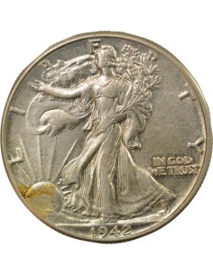USA Liberty Walking 1/2 dollars Argent 1942 Philadelphie 2