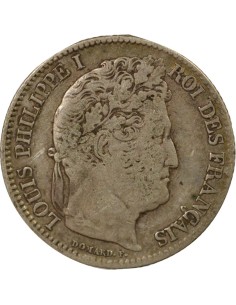 Louis-Philippe Ier Tête Laurée 1 franc Argent 1839 B Rouen 2