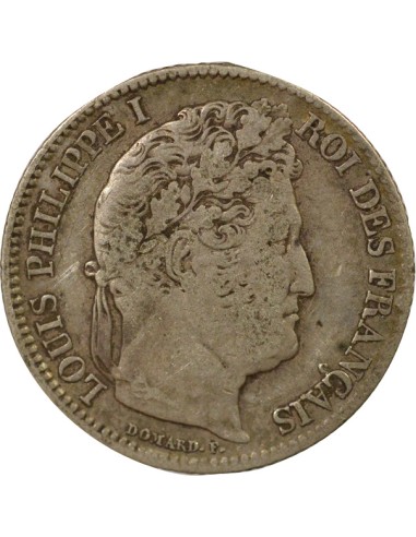 Louis-Philippe Ier Tête Laurée 1 franc Argent 1839 B Rouen