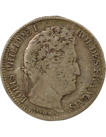 Louis-Philippe Ier Tête Laurée 1 franc Argent 1839 B Rouen