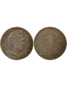 Louis-Philippe Ier 1/4 franc Argent 1842 A - Paris