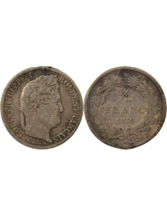 Louis-Philippe Ier 1/2 franc Argent 1839 B Rouen