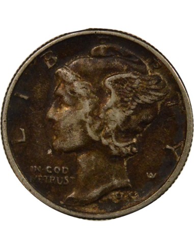 Dime Argent Mercury 1942 Philadelphie - Description Numismatique