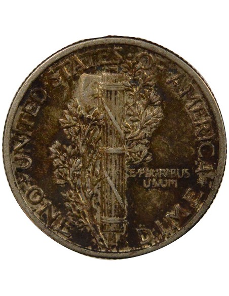 Dime Argent Mercury 1942 Philadelphie - Description Numismatique