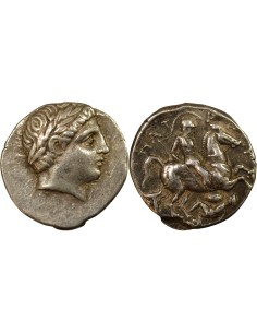 Royaume de Péonie Patraos 1 tetradrachme Argent 335-315 Av JC
