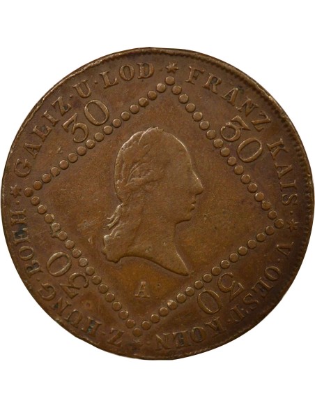 Autriche François I d'Autriche 30 kreuzer Cuivre 1807 A Vienne