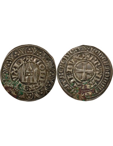 Belgique Jean I de Brabant au Châtel Brabançon 1 gros Argent 1282-1294 B. Bruxelles