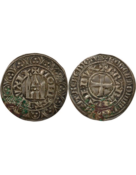 Belgique Jean I de Brabant au Châtel Brabançon 1 gros Argent 1282-1294 B. Bruxelles