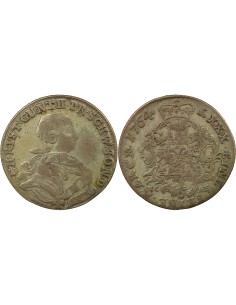 Etats Allemands (Schwarzbourg-Sondershausen) Frédéric-Auguste II 1/6 thaler Argent 1764