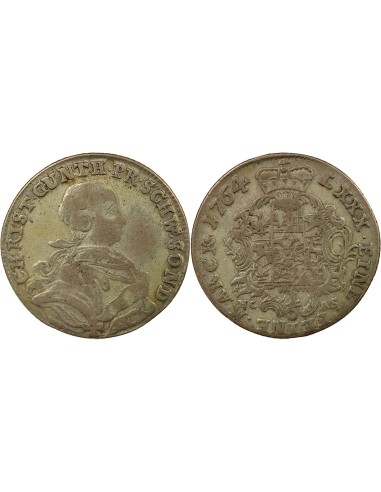Etats Allemands (Schwarzbourg-Sondershausen) Frédéric-Auguste II 1/6 thaler Argent 1764