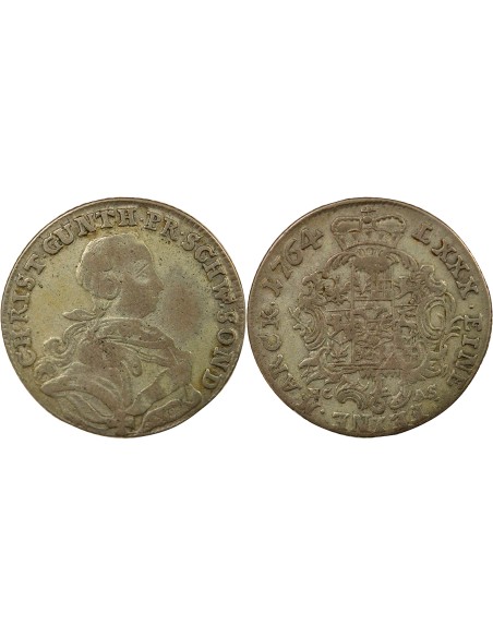 Etats Allemands (Schwarzbourg-Sondershausen) Frédéric-Auguste II 1/6 thaler Argent 1764