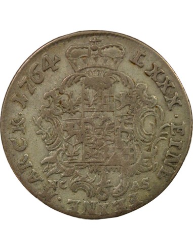 Etats Allemands (Schwarzbourg-Sondershausen) Frédéric-Auguste II 1/6 thaler Argent 1764