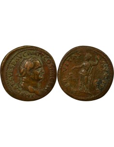 Rome Empire Vespasien Aequitas 1 as Cuivre 74 R Rome