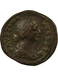 Rome Empire Faustine Jeune Junon 1 dupondius Laiton 161-175 R Rome 2