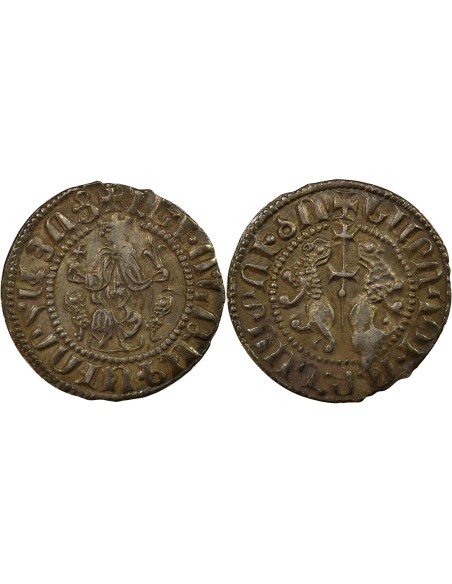 Arménie Levon I Roi assis 1 tram Argent 1198-1219 Kozan / Sis