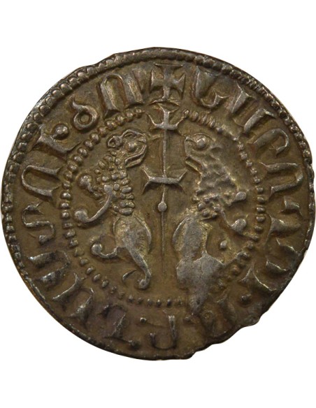 Arménie Levon I Roi assis 1 tram Argent 1198-1219 Kozan / Sis