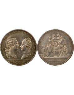Louis XV Mariage 1 médaille Argent 1770