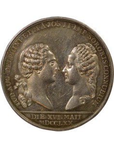 Louis XV Mariage 1 médaille Argent 1770 2