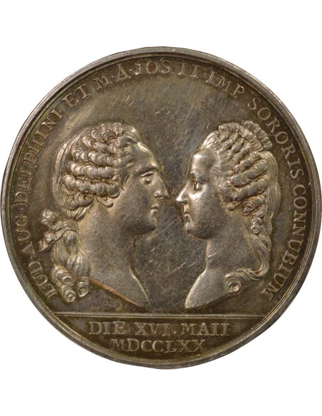 Louis XV Mariage 1 médaille Argent 1770