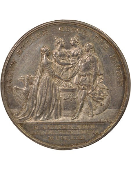 Louis XV Mariage 1 médaille Argent 1770