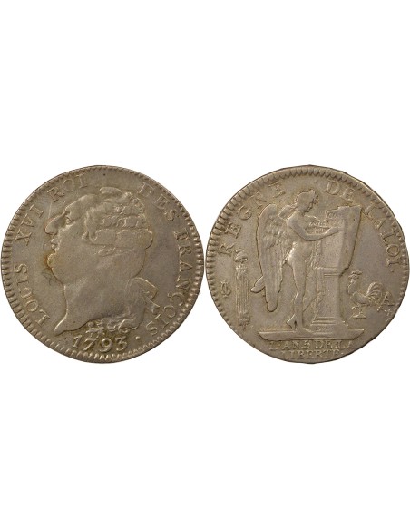 Louis XVI Au Génie 1 ecu Argent 1793 A - Paris