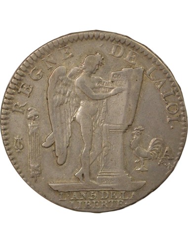 Louis XVI Au Génie 1 ecu Argent 1793 A - Paris
