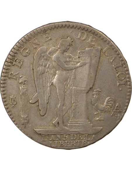 Louis XVI Au Génie 1 ecu Argent 1793 A - Paris