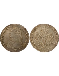 Louis XVI Au Buste Habillé 1 ecu Argent 1791 I Limoges