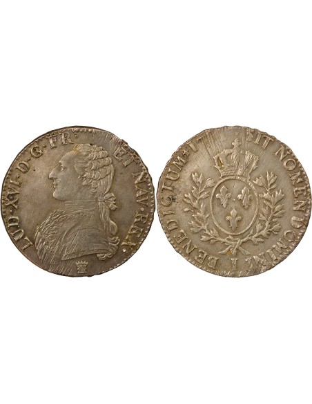 Louis XVI Au Buste Habillé 1 ecu Argent 1791 I Limoges