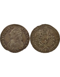 Louis XVI Au Buste Habillé 1 ecu Argent 1783 T Nantes