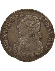 Louis XVI Au Buste Habillé 1 ecu Argent 1783 T Nantes 2