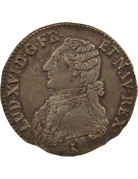 Louis XVI Au Buste Habillé 1 ecu Argent 1783 T Nantes