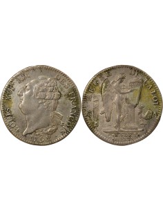 Louis XVI Au Génie 1 ecu Argent 1792 A - Paris