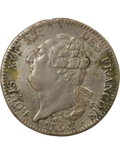 Louis XVI Au Génie 1 ecu Argent 1792 A - Paris 2