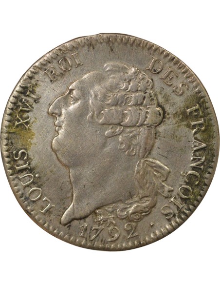 Louis XVI Au Génie 1 ecu Argent 1792 A - Paris