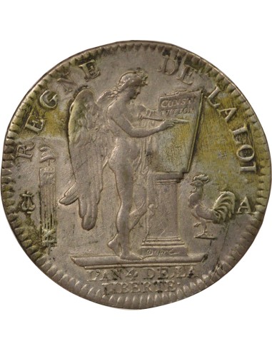Louis XVI Au Génie 1 ecu Argent 1792 A - Paris