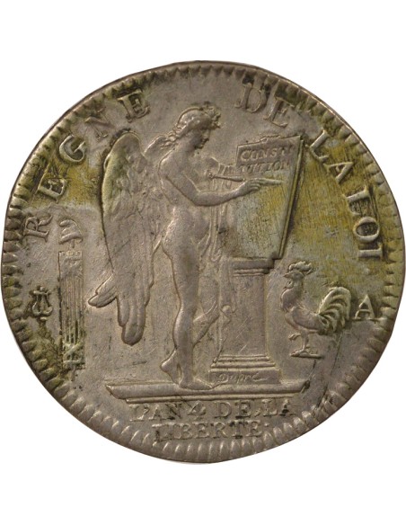 Louis XVI Au Génie 1 ecu Argent 1792 A - Paris