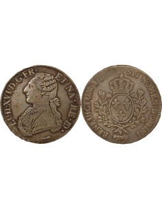 Louis XVI Au Buste Habillé 1 ecu Argent 1786 Pau