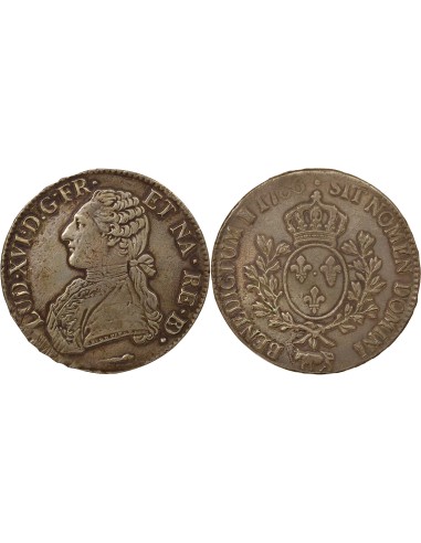 Louis XVI Au Buste Habillé 1 ecu Argent 1786 Pau