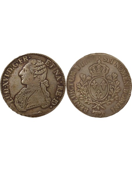 Louis XVI Au Buste Habillé 1 ecu Argent 1786 Pau