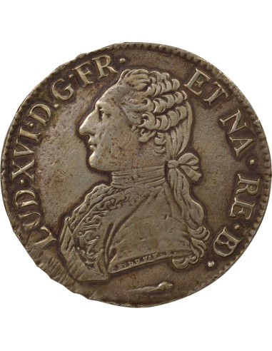 Louis XVI Au Buste Habillé 1 ecu Argent 1786 Pau