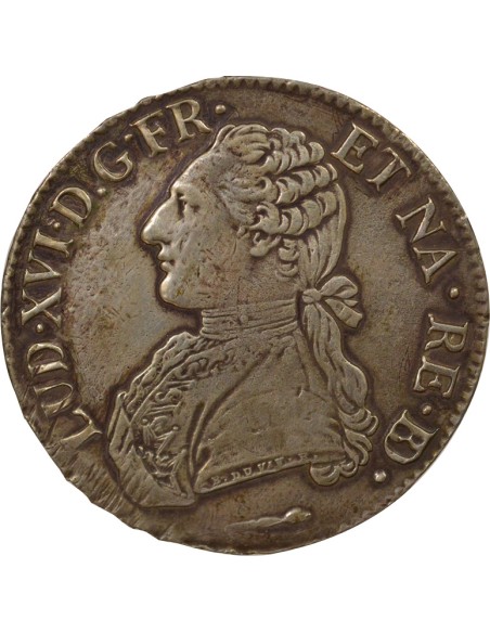 Louis XVI Au Buste Habillé 1 ecu Argent 1786 Pau