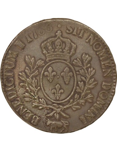 Louis XVI Au Buste Habillé 1 ecu Argent 1786 Pau