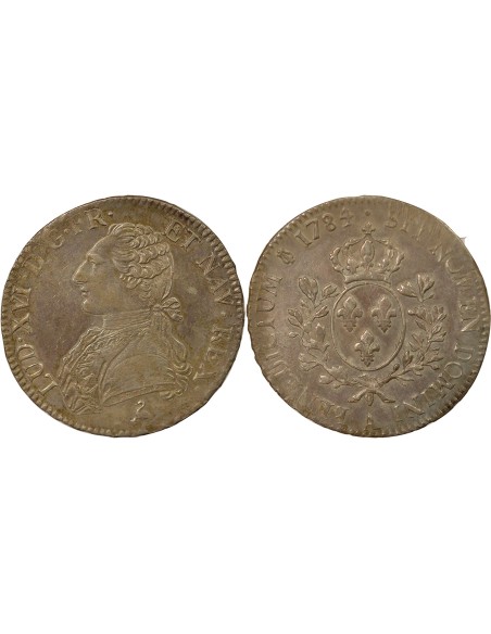 Louis XVI Au Buste Habillé 1 ecu Argent 1784 A - Paris